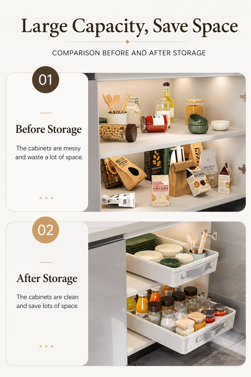 GlideStore™ — Pull-Out Cabinet Organizer