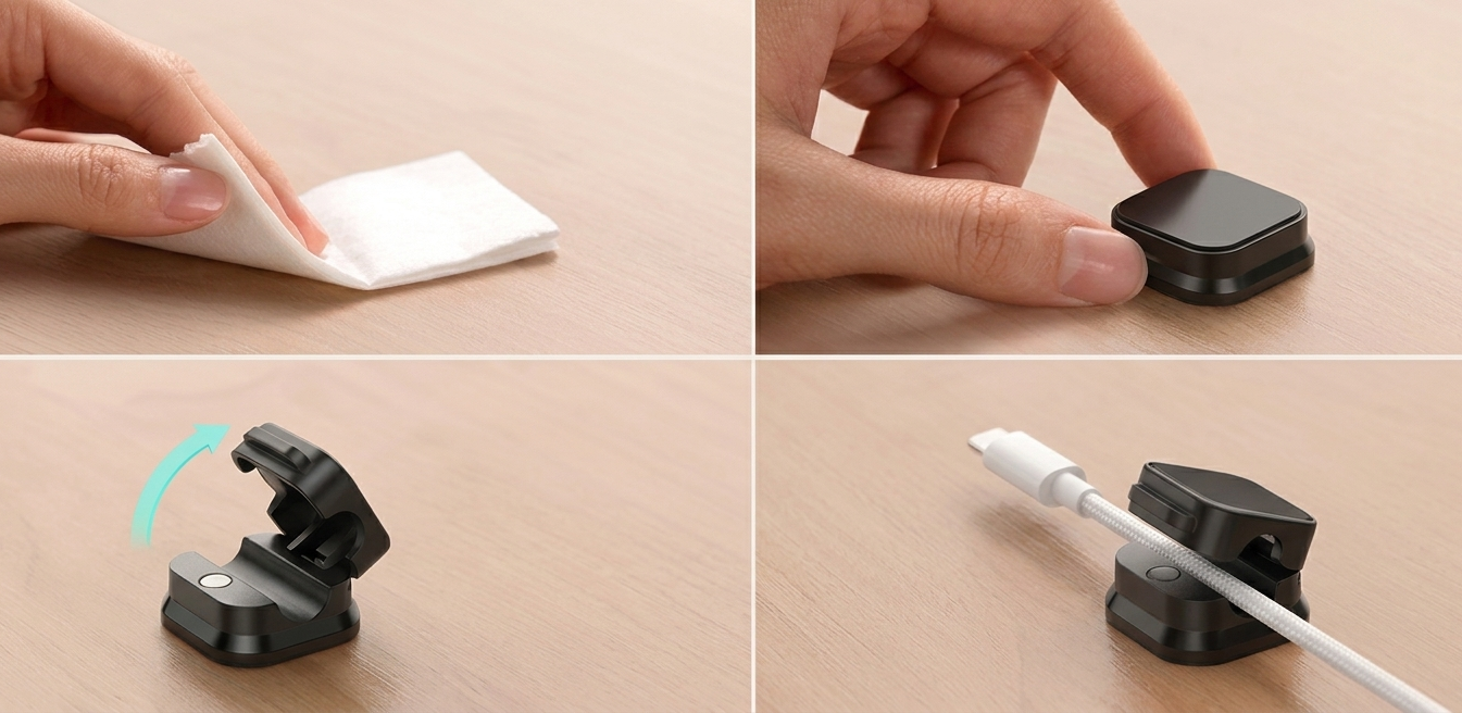 TidyGrip™ — Magnetic Cable Organizer